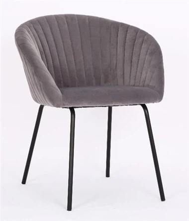 Cadeiras de conferência para restaurantes para banquetes de veludo cinza